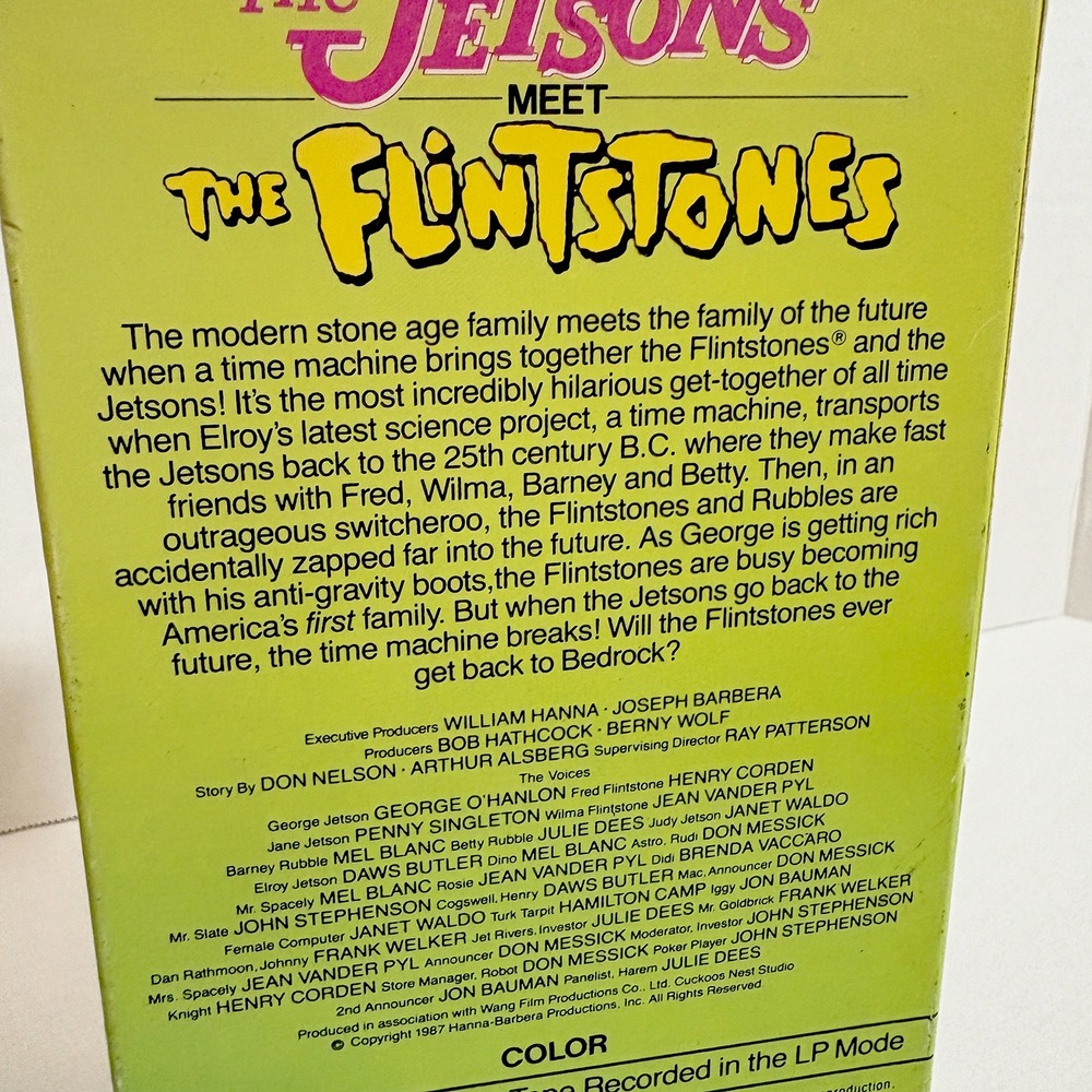 The Jetsons Meet The Flintstones 1989 VHS w/ Slip Sleeve Hanna-Barbera - Picture 9 of 14